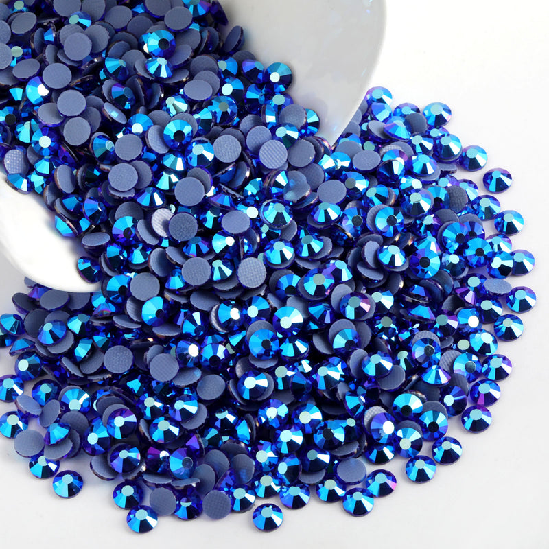 Beadsland Hotfix Rhinestones, Crystal Rhinestones for Crafts Clothes DIY Decoration-Sapphire AB