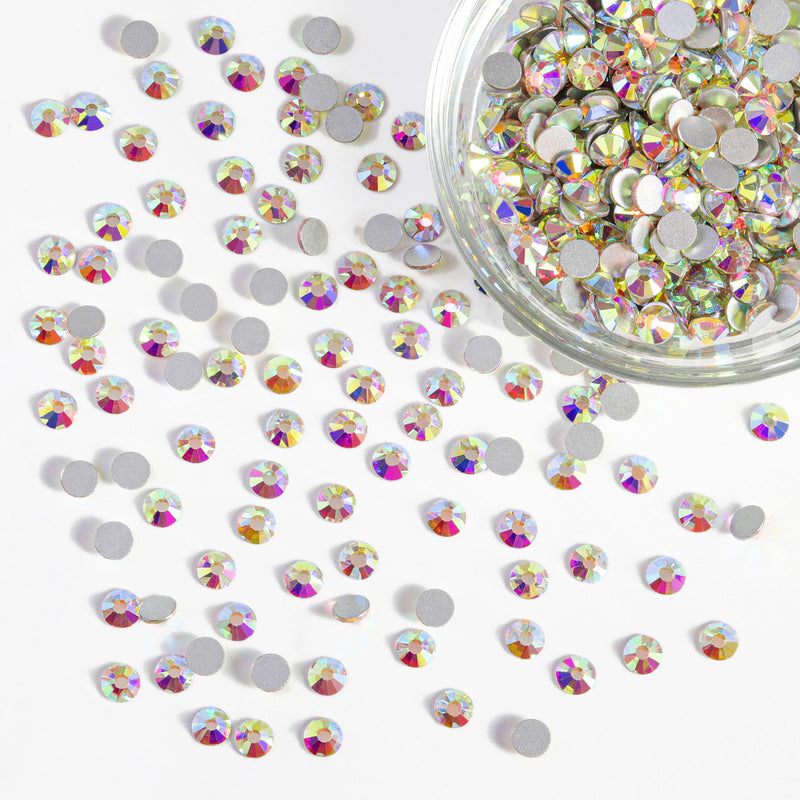 Beadsland Flatback Rhinestones Bulk, Rhinestones for Nails Crafts Clothes DIY Decoration, Crystal AB