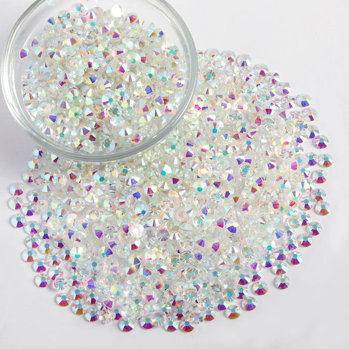 Beadsland Flatback Rhinestones Bulk, Rhinestones for Nails Crafts Clothes DIY Decoration, TransparentAB