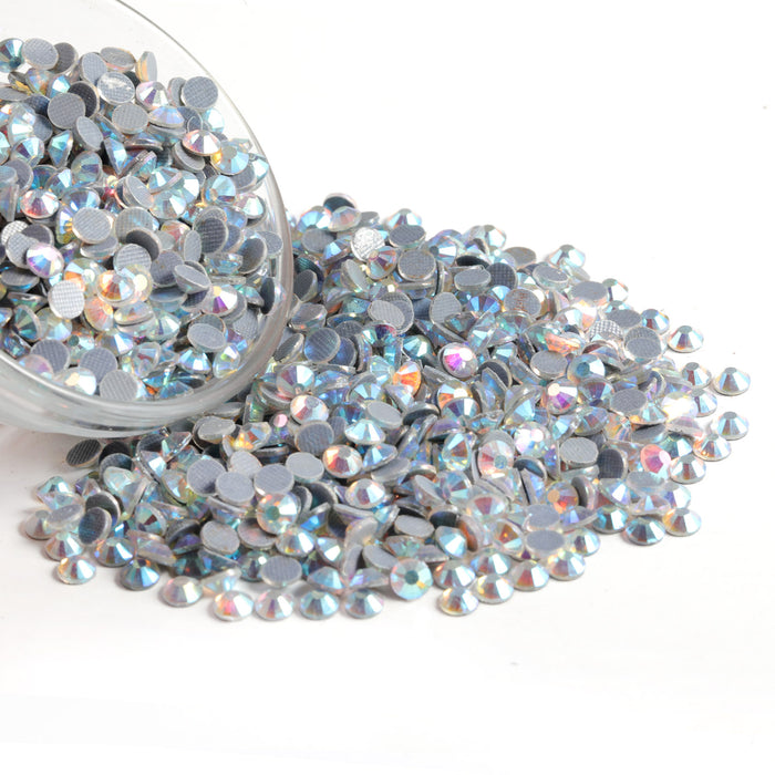 Diamantes de imitación Hotfix a granel para manualidades, decoración de bricolaje con cristales Hotfix, SS6-SS30, transparente AB