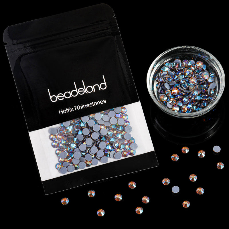 Beadsland Hotfix Strass, Crystal Strass para manualidades Ropa DIY Decoración- Lt.cooradol topazAB