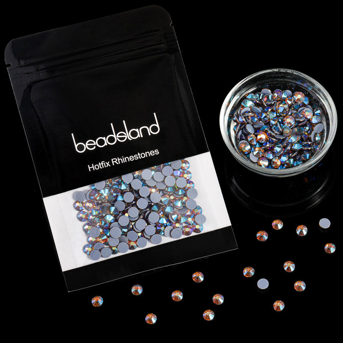 Beadsland Hotfix-Strasssteine, Kristall-Strasssteine ​​zum Basteln von Kleidung, DIY-Dekoration – Lt.cooradol topazAB