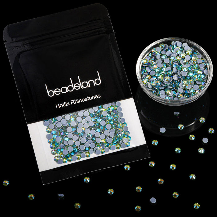 Beadsland Hotfix Rhinestones, Crystal Rhinestones for Crafts Clothes DIY Decoration- Peridot AB
