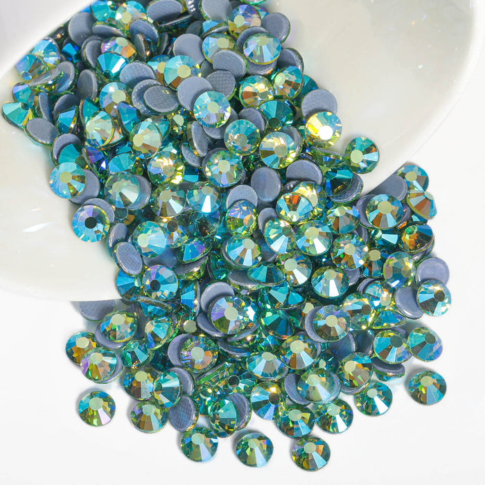 Beadsland Hotfix Rhinestones, diamantes de imitación de cristal para manualidades, ropa, decoración de bricolaje, Peridot AB