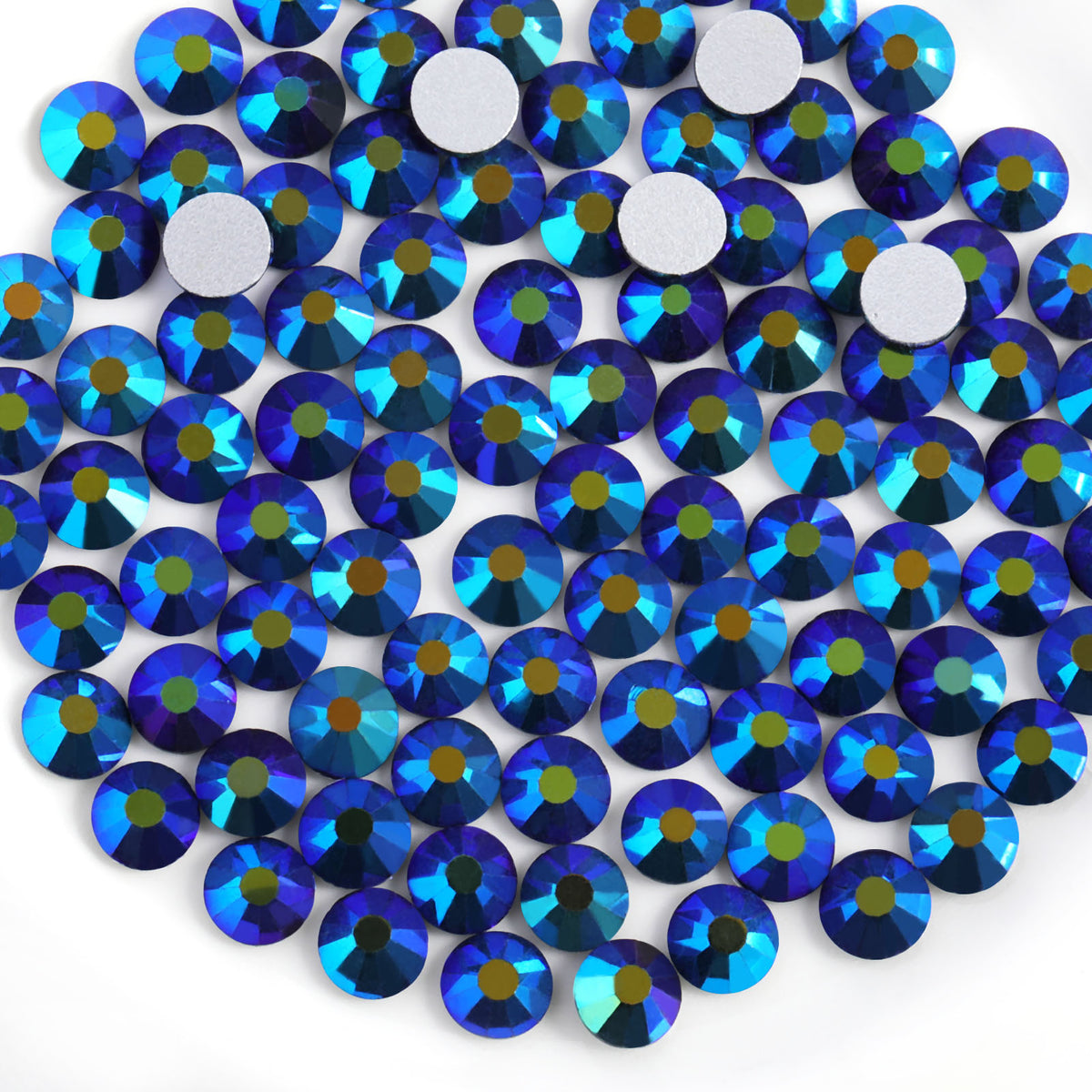 Beadsland Flat Back Crystal Rhinestones Round Gems For Nail Art And Cr