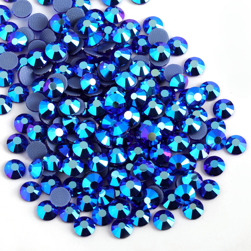 Beadsland Hotfix Rhinestones, Crystal Rhinestones for Crafts Clothes DIY Decoration-Sapphire AB