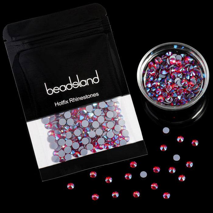 Beadsland Hotfix Rhinestones, Crystal Rhinestones for Crafts Clothes DIY Decoration-Light Siam AB
