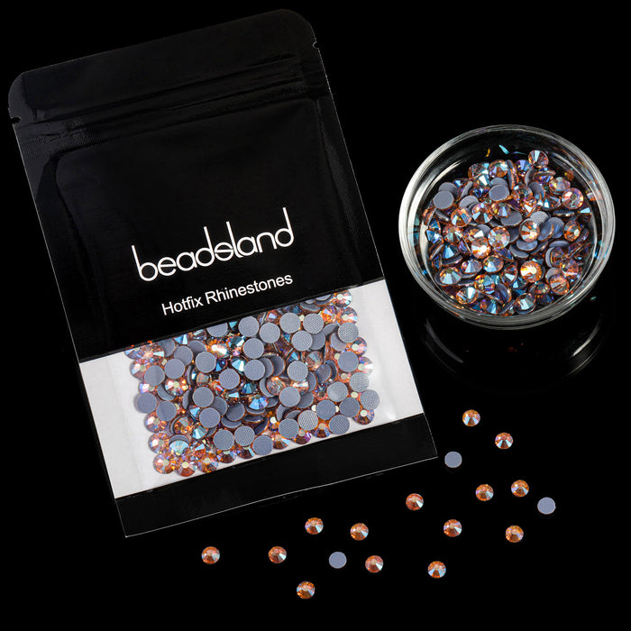 Beadsland Hotfix Rhinestones, Crystal Rhinestones for Crafts Clothes DIY Decoration- Champagne AB