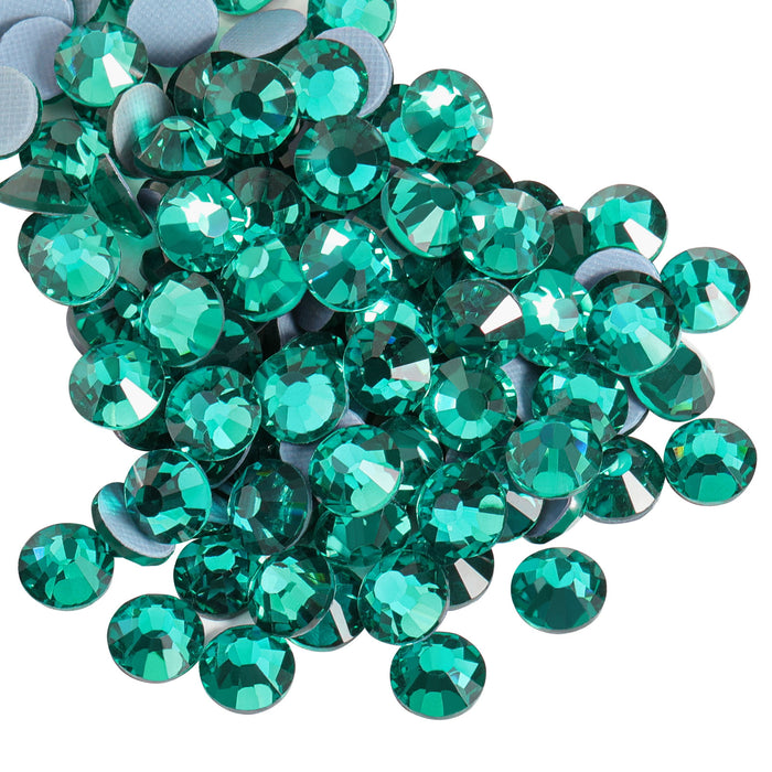 Beadsland Hotfix Rhinestones, Crystal Rhinestones for Crafts Clothes DIY Decoration- Blue Zircon