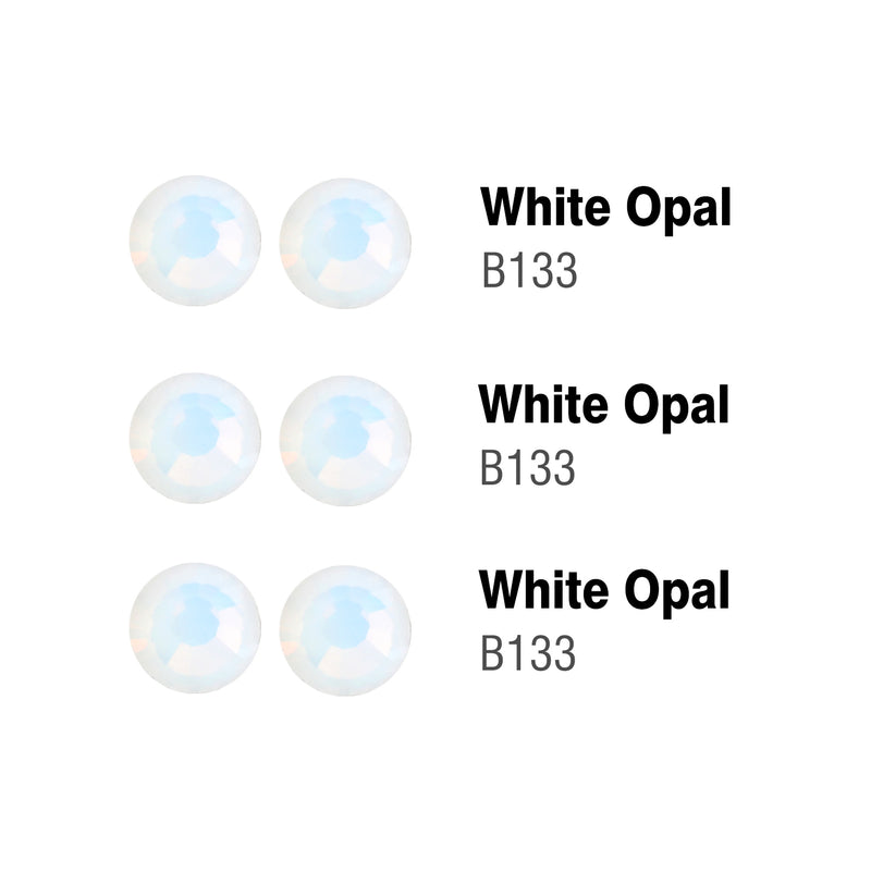 Beadsland Hotfix Rhinestones Bulk, Hot Fix Rhinestones for Crafts Clothes DIY Decoration, White Opal