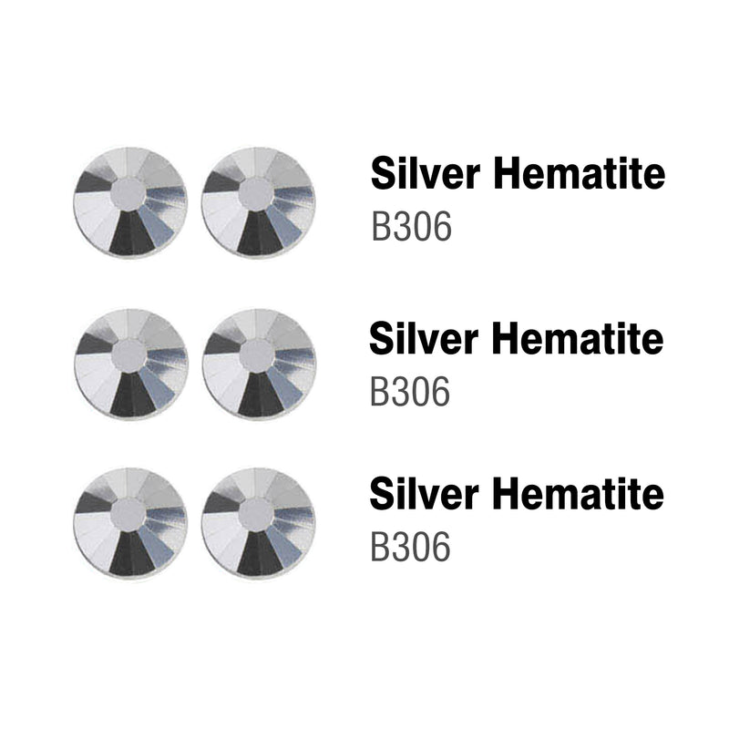 Beadsland Hotfix Rhinestones Bulk, Hot Fix Rhinestones for Crafts Clothes DIY Decoration, Silver Hematite