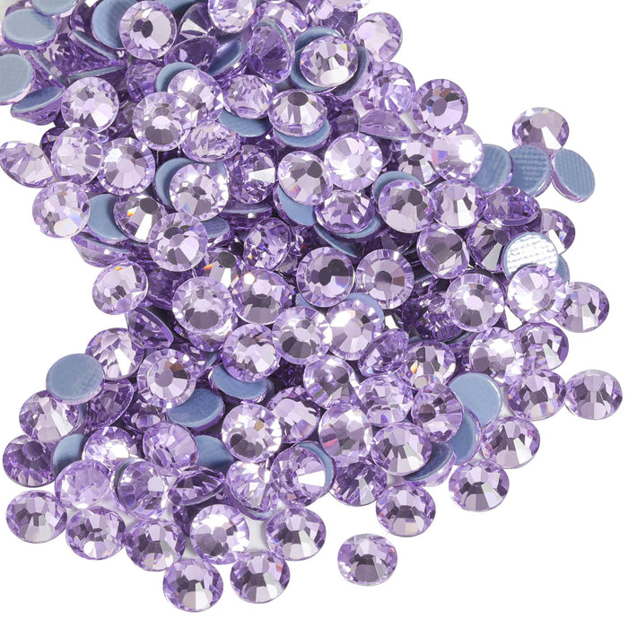 Beadsland Hotfix-Strasssteine, Kristall-Strasssteine ​​zum Basteln von Kleidung, DIY-Dekoration, Violett