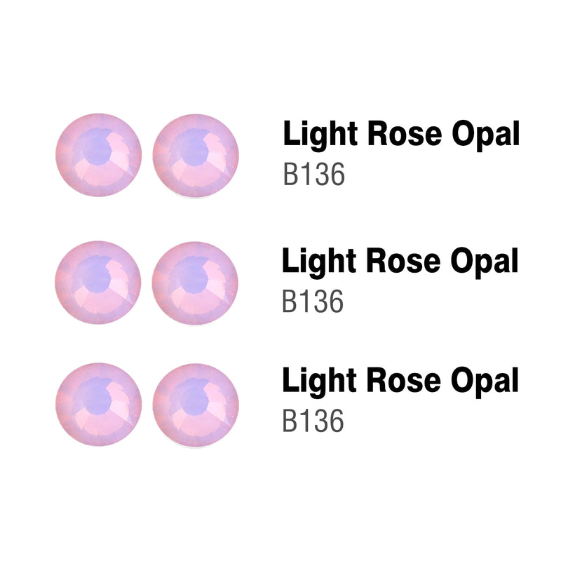 Beadsland Hotfix Rhinestones, Crystal Rhinestones for Crafts Clothes DIY Decoration - Light Rose Opal