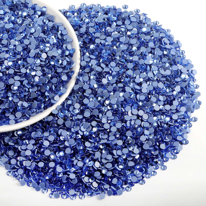Beadsland Hotfix Rhinestones Bulk, 14400pcs Hot Fix Rhinestones para manualidades Ropa DIY Decoración, SS10-SS30-Sapphire