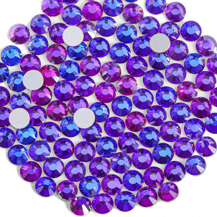 Beadsland Flatback Rhinestones Bulk, Rhinestones for Nails Crafts Clothes DIY Decoration, Purple Velvet