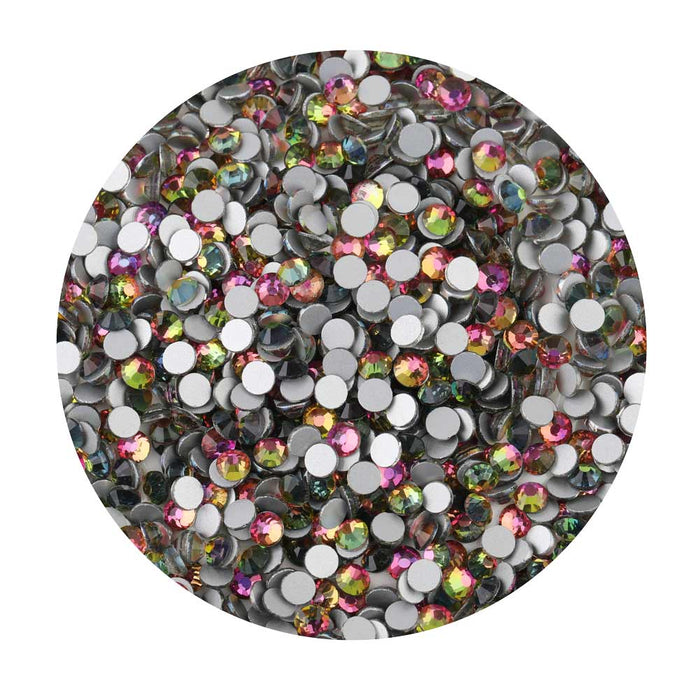 Beadsland Kristall-Strasssteine ​​mit flacher Rückseite, runde Edelsteine ​​für Nagelkunst und Bastelarbeiten, zum Kleben – Regenbogen