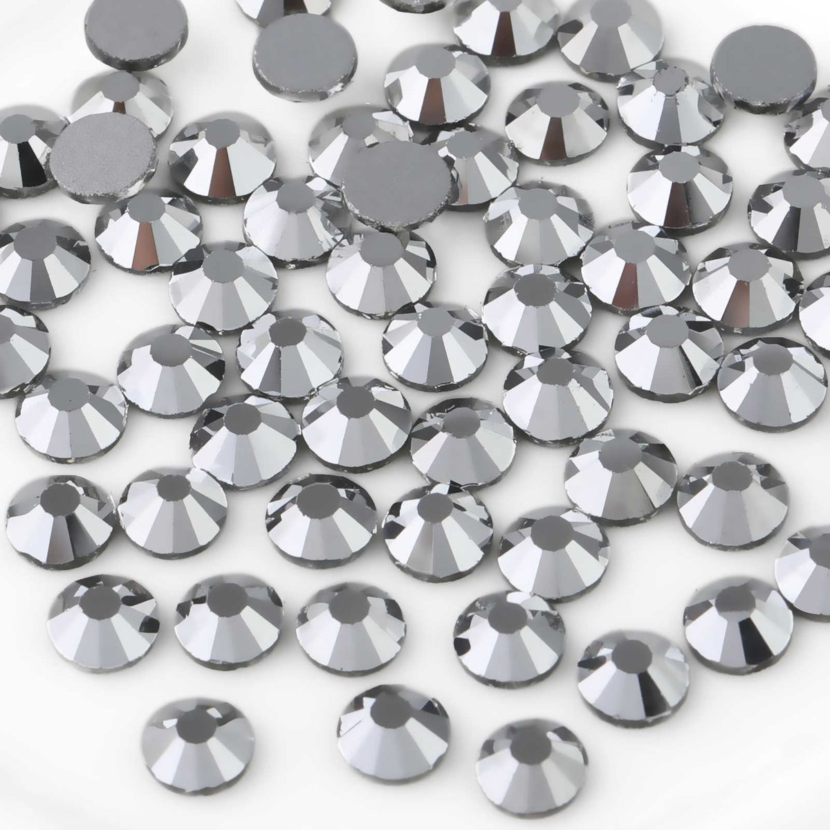 Beadsland Flat Back Crystal Rhinestones Round Gems For Nail Art And Cr