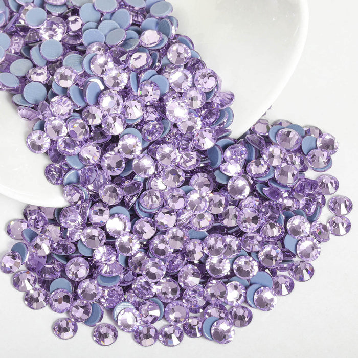 Beadsland Hotfix Rhinestones, Crystal Rhinestones para manualidades Ropa DIY Decoración-Violeta