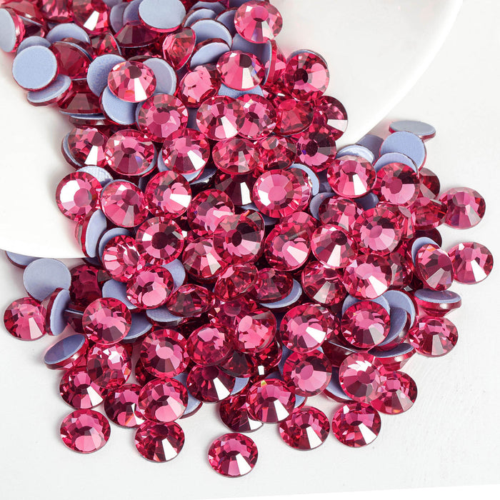 Beadsland Hotfix Rhinestones, diamantes de imitación de cristal para manualidades, ropa, decoración de bricolaje, rosa