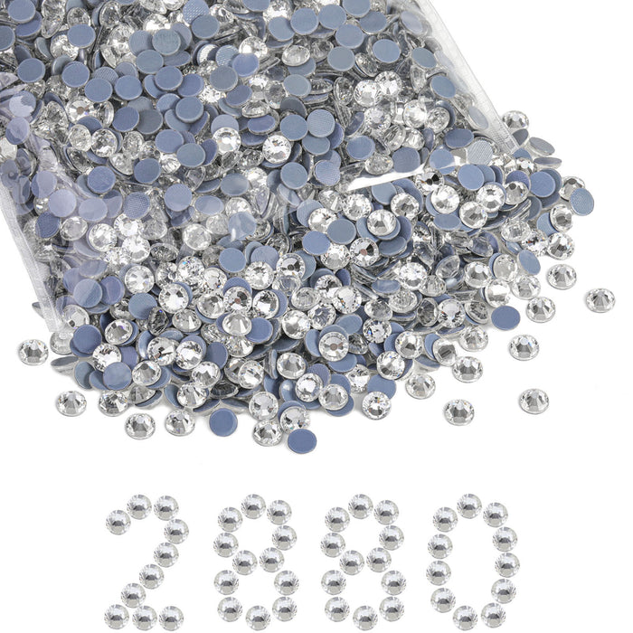 Beadsland Hotfix-Strasssteine ​​Bulk, 14400 Stück Hotfix-Strasssteine ​​zum Basteln von Kleidung, DIY-Dekoration, SS10-SS30-Kristall