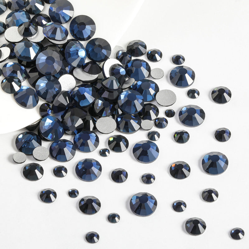 Beadsland Rhinestones for Makeup,8 sizes 2500pcs Flatback Rhinestones Face Gems for Nails Crafts with Tweezers and Wax Pencil- Montana