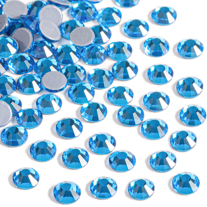 Beadsland Hotfix Rhinestones, Crystal Rhinestones for Crafts Clothes DIY Decoration- Capri Blue