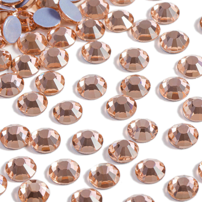 Beadsland Hotfix Rhinestones, Crystal Rhinestones para manualidades Ropa DIY Decoración-Champagne