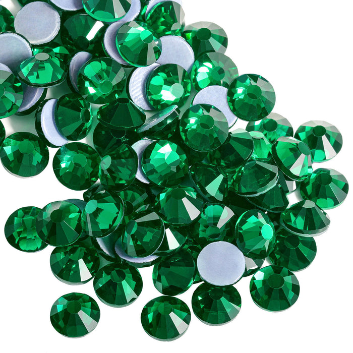 Beadsland Hotfix-Strasssteine, Kristall-Strasssteine ​​zum Basteln von Kleidung, DIY-Dekoration, Smaragd