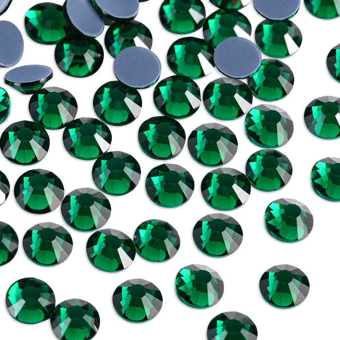 Beadsland Hotfix-Strasssteine, Kristall-Strasssteine ​​zum Basteln von Kleidung, DIY-Dekoration, Smaragd