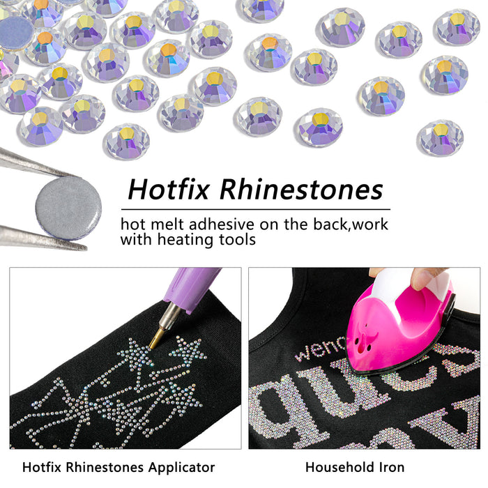 Beadsland Hotfix-Strasssteine, Kristall-Strasssteine ​​zum Basteln von Kleidung, DIY-Dekoration, Sternenhimmel